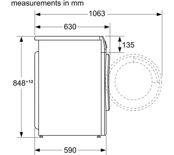 BOSCH Series 4 WNA134U8GB 8 kg Washer Dryer - White - Image 4