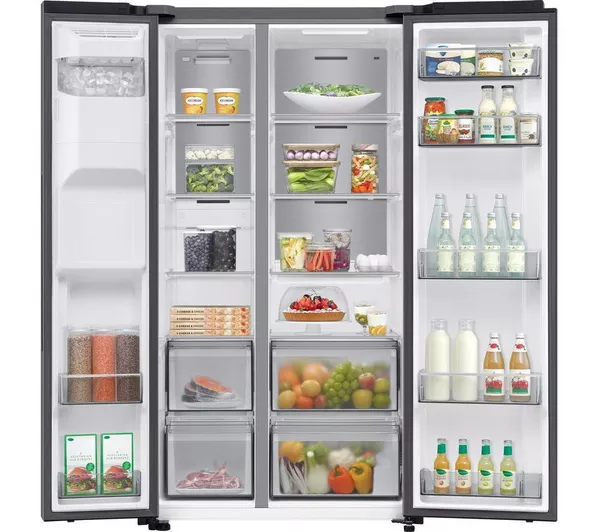 SAMSUNG Series 6 SpaceMax RS70F65KETEU American-Style Smart Fridge Freezer - Silver - Image 2