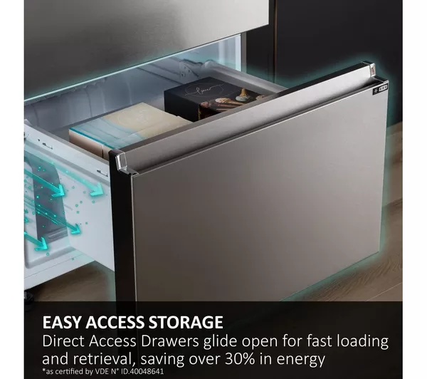 HAIER HFR5719EWPB Fridge Freezer - Slate Black - Image 7